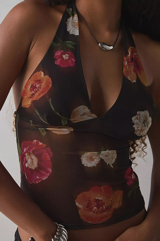 Halter-Neck Printed Camisole
