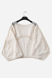 Open-Front Floral Blouse