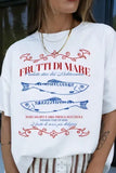 Fish Graphic Crew Neck Short Sleeve Tee