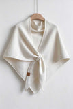 Knit Front-Tie Wrap Shawl