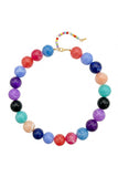 Multi-Tone Beaded Drop Pendant Necklace