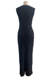Cut-Out Skirt Set with Gold Accents