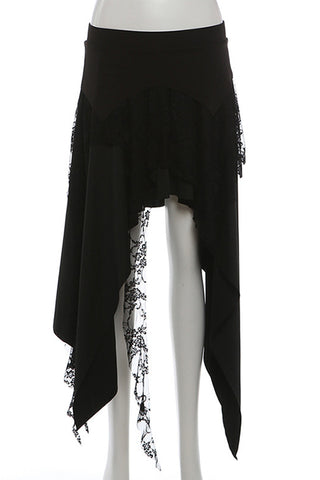 Asymmetrical Draped Midi Skirt