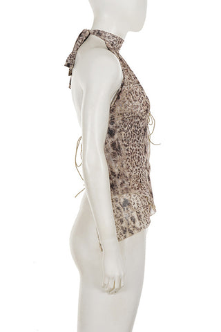 Halter Tie-Front Tank Top