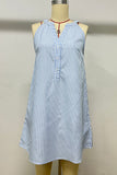 Striped Sleeveless Casual Dress