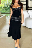 Halter Neck Polka Dot Skirt Set