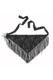 Paisley Print Fringe Tie Waist Wrap
