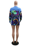 Vibrant Skirt and Jacket Set