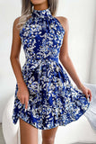 Halter Neck Floral Casual Dress