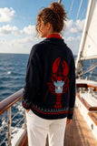 Lobster Graphic Knit Cardigan