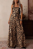 Animal-Print Drawstring Jumpsuit