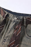 Rose Graphic Barrel Leg Jeans