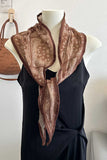 Sheer Paisley Print Skinny Scarf