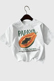 Papaya Print Crew Neck Short Sleeve T-Shirt