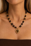 Heart Pendant Beaded Necklace