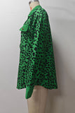 Leopard Print Ribbed Button-Front Shacket