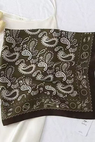 Patchwork Geometric Print Square Scarf