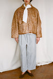 Printed Zip-Front Collared Jacket