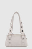 Studded Ring-Handle Shoulder Bag