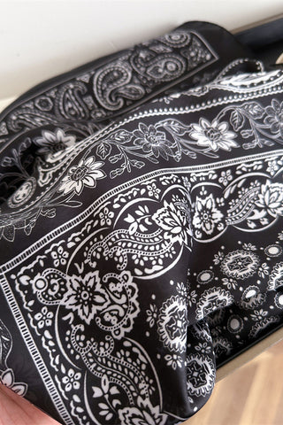 Paisley Print Satin Finish Square Scarf