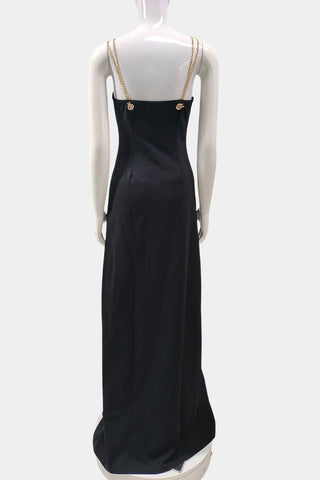 Eyelet Embellished Evening Gown