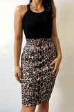 Animal Print Midi Skirt