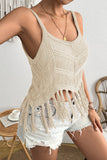 Fringe Detail Knit Tank Top
