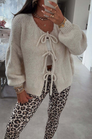 Tie-Front Oversized Cardigan