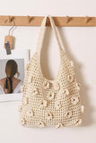 Floral Crochet Tote Bag