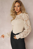 Lace Sleeve Knit Top