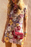 Floral Embroidered Casual Dress