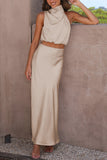Elegant Sleeveless Casual Set