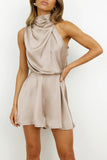 Halter Neck Short Romper