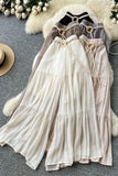 Tiered Wide Leg Pants with Belted Waist