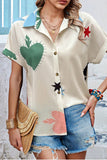 Heart and Star Print Shirt