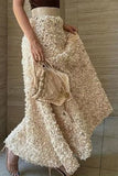 Elegant Textured Maxi Skirt