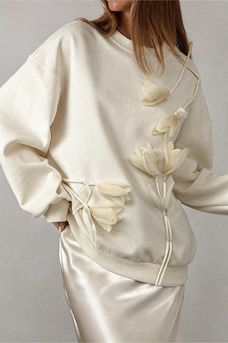 Floral Embellished Sweatshirt