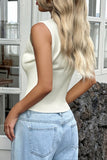 Button-Up V-Neck Sweater Vest