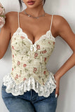 Lace-Trim Floral Camisole