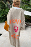 Love & Peace Graphic Cardigan