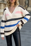 Striped V-Neck Sweater