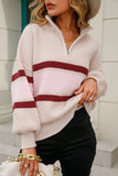 Striped Quarter-Zip Sweatshirt
