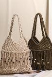 Fringe-Accent Knotted Tote