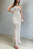 Elegant Crochet Cutout Dress