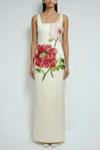 Floral Embellished Maxi Dress