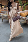Draped Maxi Dress with Cut-Out Detail