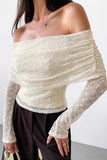 Off-Shoulder Textured Tank Top