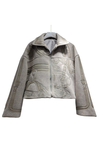 Graphic Print Statement Jacket