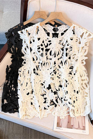 Floral Openwork Tank Top