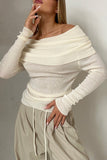 Off-The-Shoulder Knit Sweater